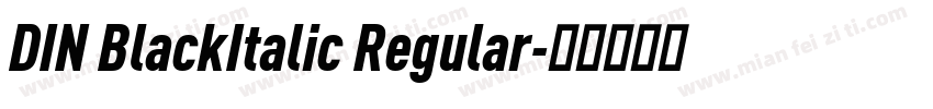 DIN BlackItalic Regular字体转换
